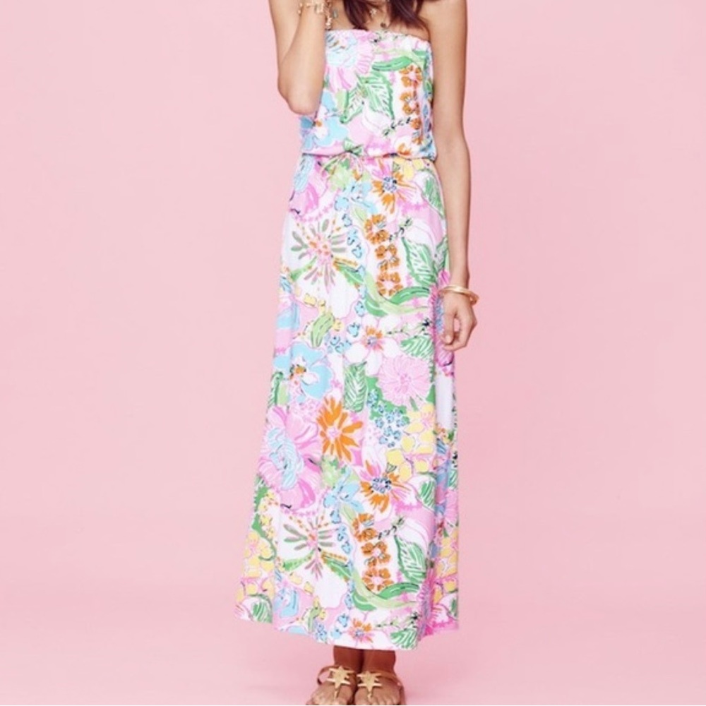 Lilly Pulitzer for Target Nosey Posey Strapless Maxi Dress